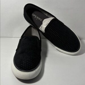 Sperry Slip-On Suede Y2K Memory Foam Sneakers Embossed Suede Comfortable 6.5